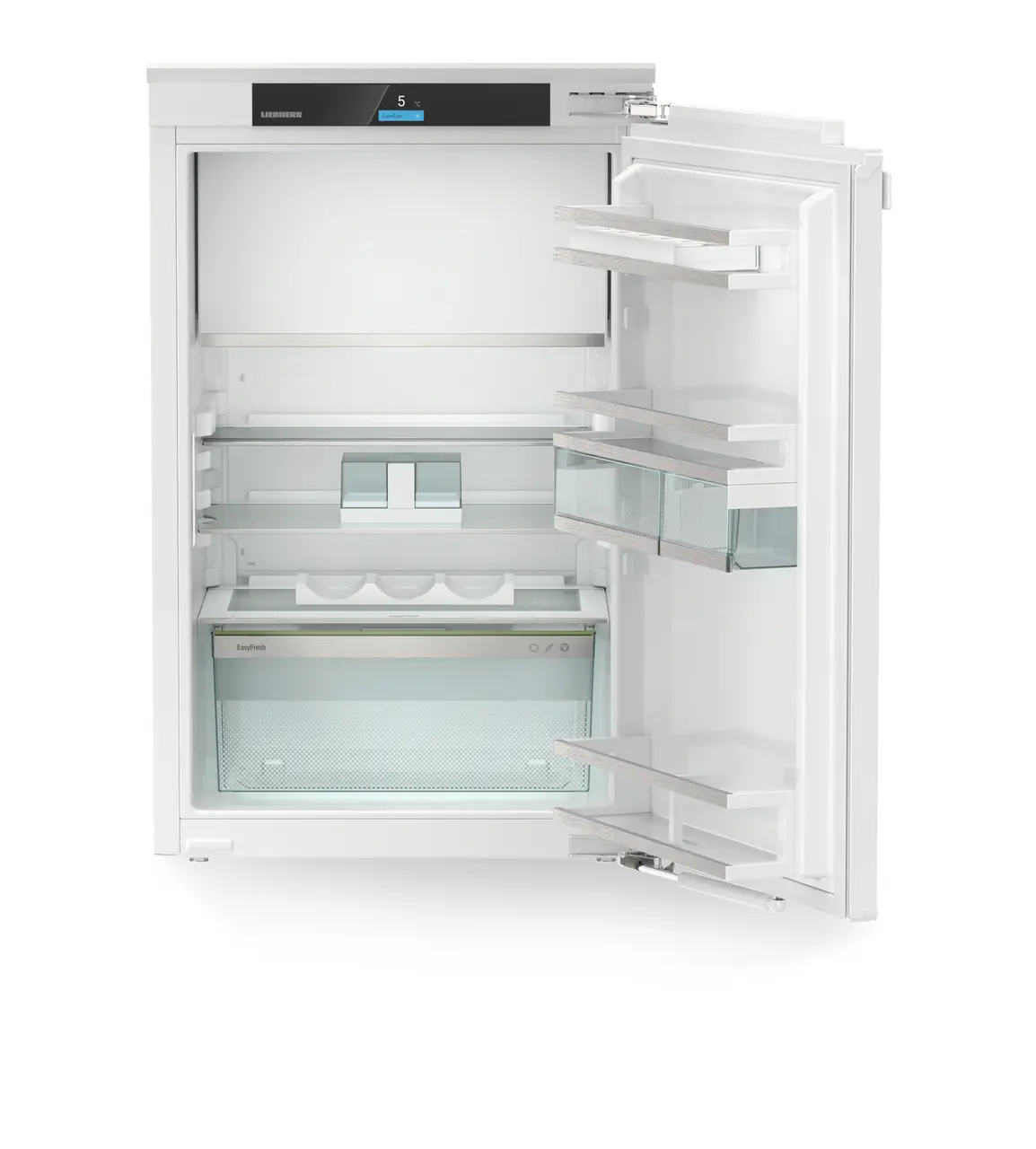 Produkt-Bild, Perspektive: gerade offen leer, Integrierbarer Kühlschrank mit EasyFresh