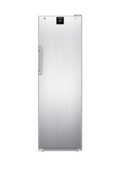 Produkt-Bild, Perspektive: gerade geschlossen leer, Standgefrierschrank mit NoFrost, Gehäusefarbe: Edelstahl, Türfarbe: Edelstahl