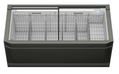 Product image, Perspective: straight closed, Plug-in island freezer, Casing colour: grey