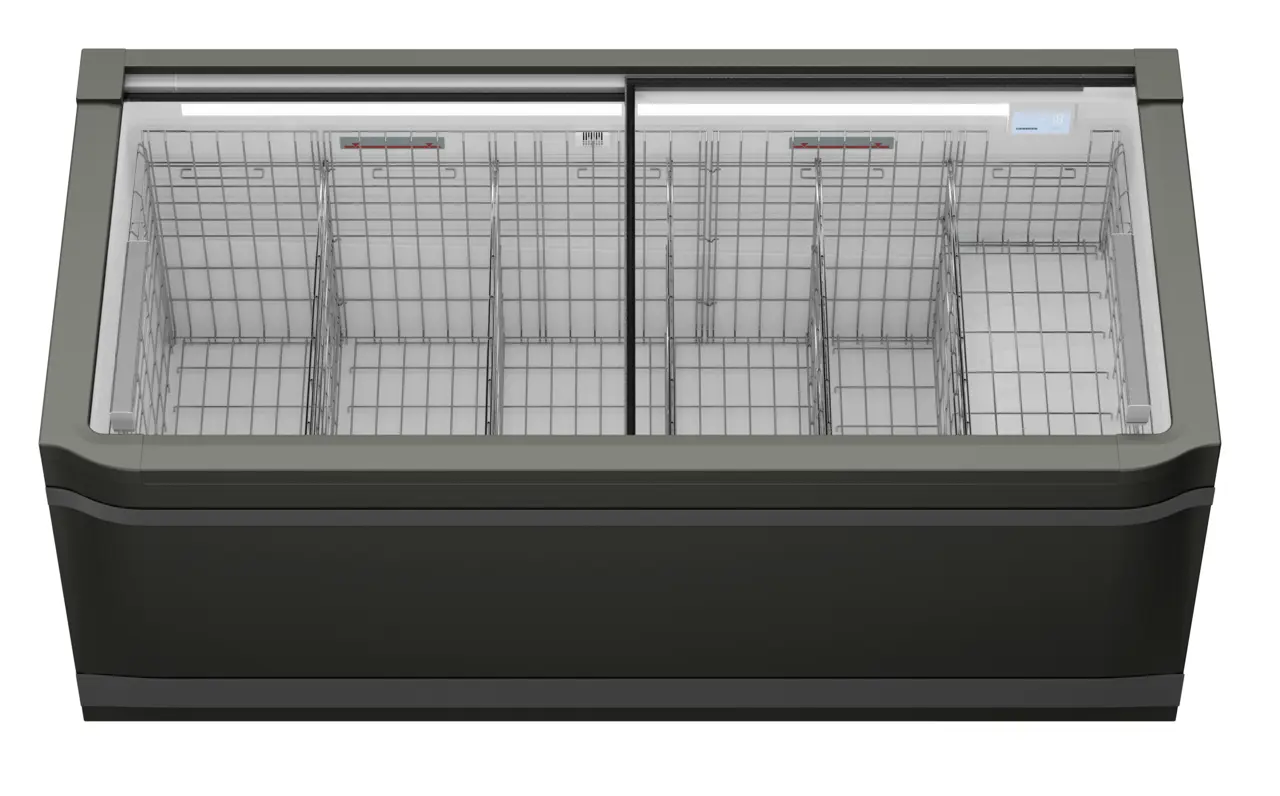 Product image, Perspective: straight closed, Plug-in island freezer, Casing colour: grey