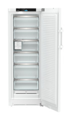 Product image, Perspective: straight open empty, Freestanding freezer with NoFrost and EasyTwist-Ice, Casing colour: white, Door colour: white