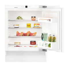 Product image, Perspective: straight open decorated, Under-worktop refrigerator for integrated use