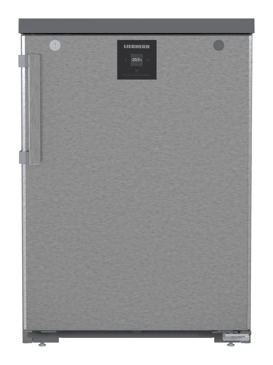 Slika proizvoda, Perspektiva: Ravno zatvoreno, Zamrzivač prikladan za ugradnju ispod pulta sa SmartFrostom, Boja kućišta: plemeniti čelik, Boja vrata: plemeniti čelik