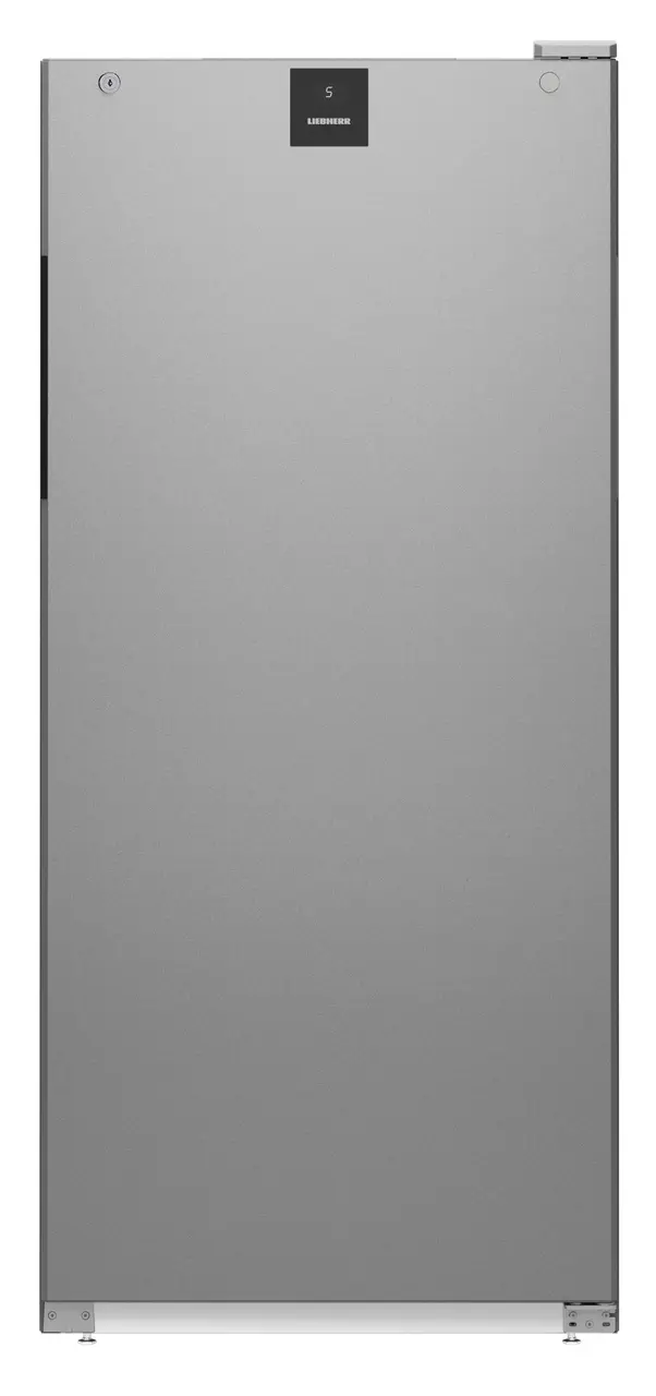 Produkt-Bild, Perspektive: gerade geschlossen leer, Kühlgerät mit Umluftkühlung, Gehäusefarbe: Weiß, Türfarbe: Grau