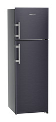 Product image, Perspective: oblique closed, Fridge-freezer with NoFrost, Casing colour: grey, Door colour: Cobalt Steel