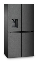 Termékkép, Perspektíva: Ferde zárt, 4 ajtós francia ajtós hűtő-fagyasztó víz- és jégkocka adagolóval