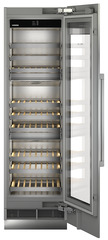Product image, Perspective: straight open empty, Built-in multi-temperature wine cabinet, Casing colour: grey