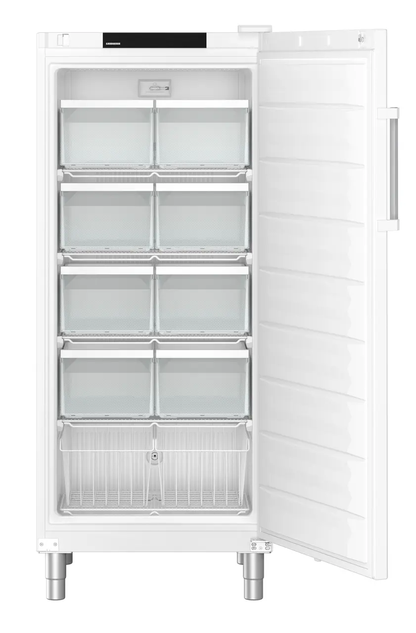 Product image, Perspective: straight open empty, Freestanding freezer with SmartFrost, Casing colour: white, Door colour: white