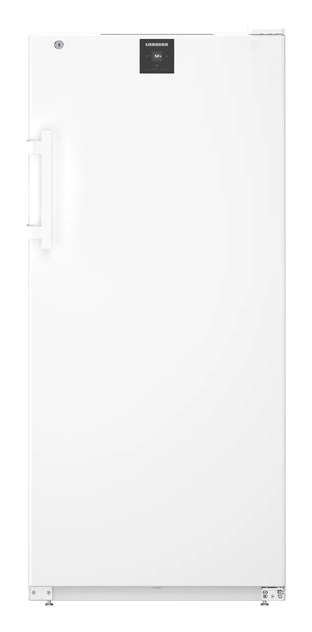 Produkt-Bild, Perspektive: gerade geschlossen leer, Laborkühlgerät mit Umluftkühlung, Gehäusefarbe: Weiß, Türfarbe: Weiß