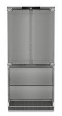 Product image, Perspective: straight closed, Combined refrigerator-freezer with BioFresh and NoFrost for integrated use, Casing colour: Anthracite