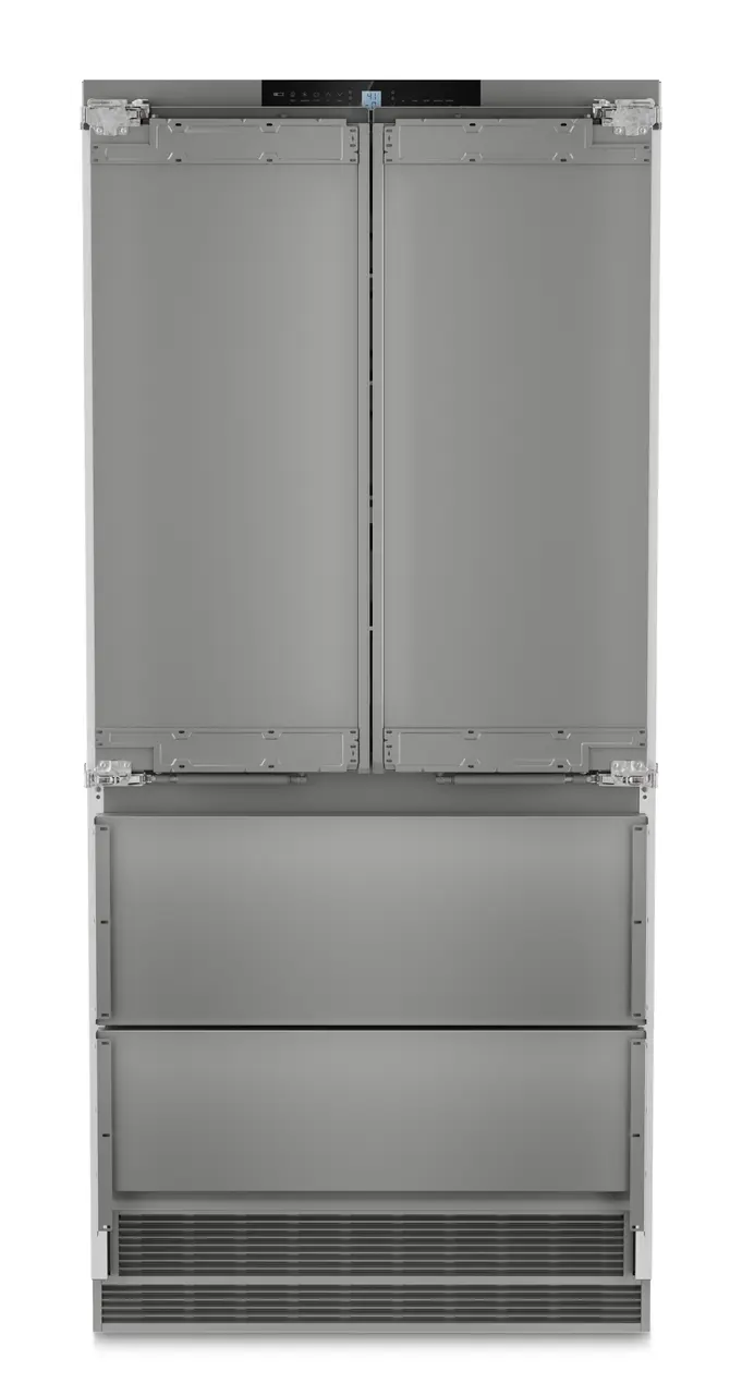 Product image, Perspective: straight closed, Combined refrigerator-freezer with BioFresh and NoFrost for integrated use, Casing colour: Anthracite