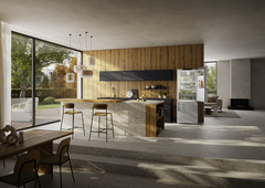 Product image, Perspective: milieu, Fridge-freezer with BioFresh and NoFrost, Casing colour: silver, Door colour: stainless steel