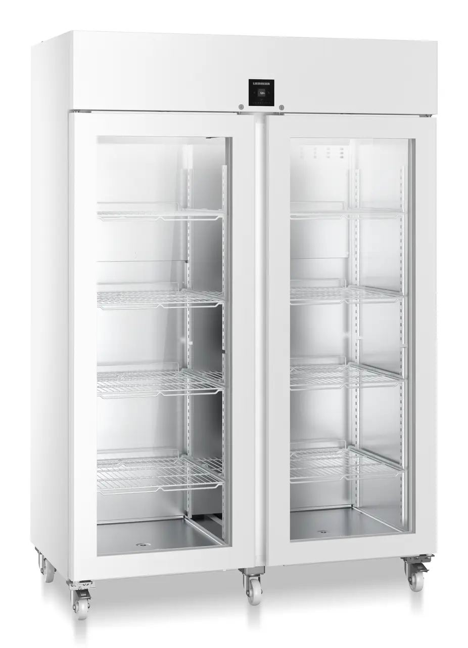 Product image, Perspective: oblique closed empty, Laboratory refrigerator with convection cooling, Casing colour: white, Door colour: white