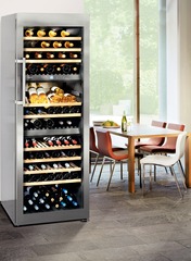 Product image, Perspective: milieu, Multi-temperature wine cabinet, Casing colour: stainless steel