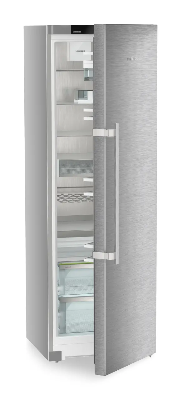 Image de produit, Perspective: Oblique semi-ouvert vide, Réfrigérateur armoire avec EasyFresh, Couleur de porte: acier inox