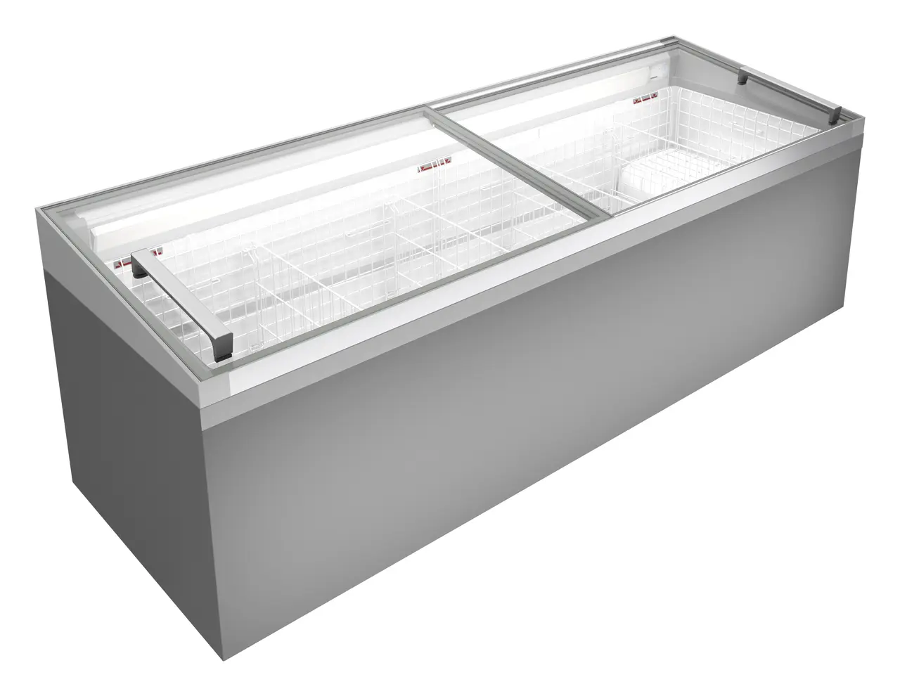 Image de produit, Perspective: Forme spéciale, Congélateur-coffre de supermarché, Couleur de l’habillage: blanc