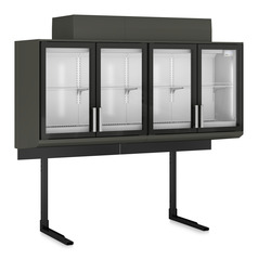 Produkt-Bild, Perspektive: Sonderform, Supermarkt-Freezer-Top, Gehäusefarbe: Grau