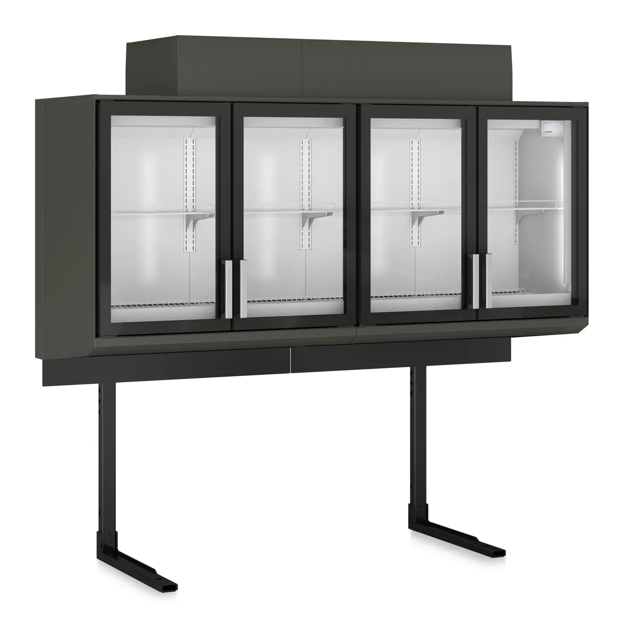 Produkt-Bild, Perspektive: Sonderform, Supermarkt-Freezer-Top, Gehäusefarbe: Grau