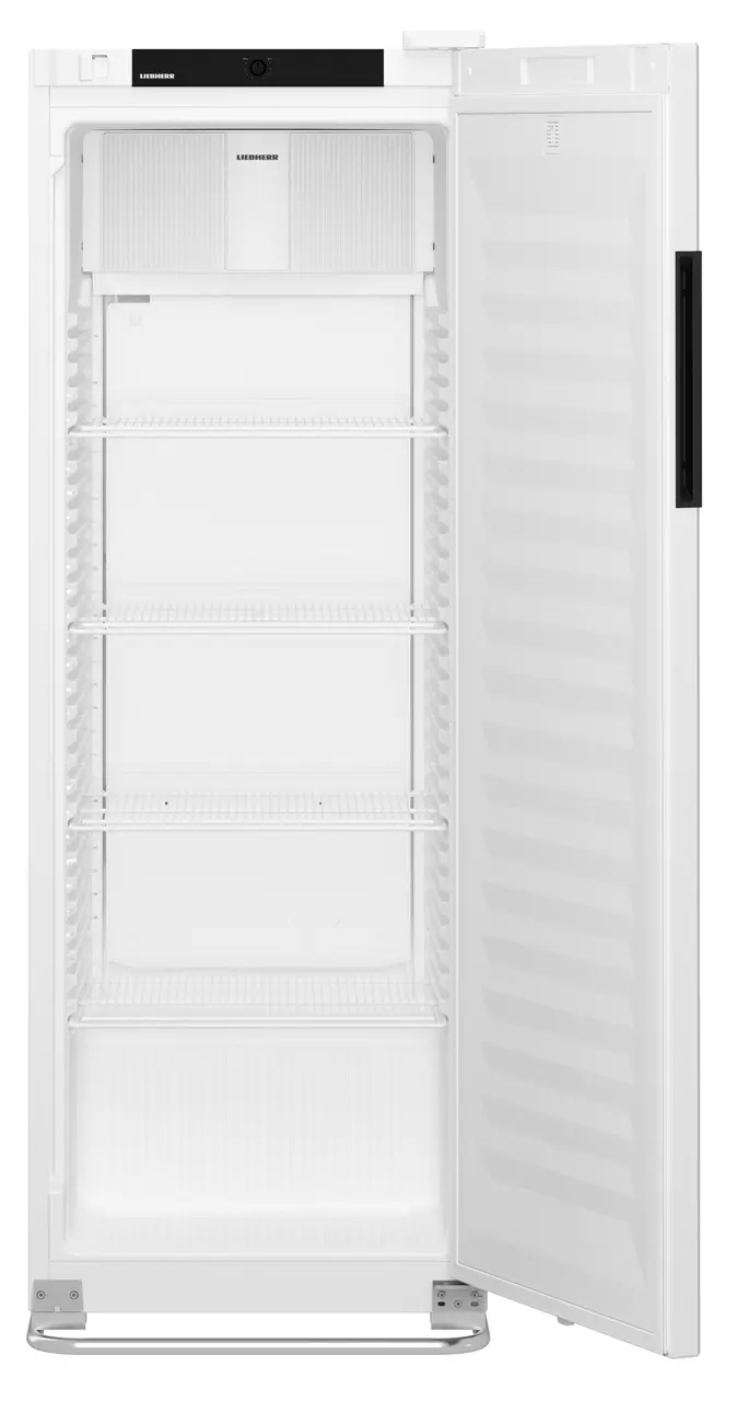 Produkt-Bild, Perspektive: gerade offen leer, Kühlgerät mit Umluftkühlung, Gehäusefarbe: Weiß, Türfarbe: Weiß