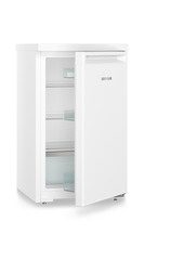Product image, Perspective: oblique half-open empty, Table top refrigerator, Casing colour: white, Door colour: white