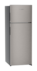 Product image, Perspective: oblique closed, Fridge-freezer with NoFrost, Casing colour: grey, Door colour: Grey Steel