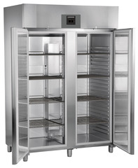 Product image, Perspective: oblique open empty, Forced-air freezer GN 2/1, Casing colour: stainless steel