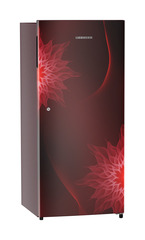 Product image, Perspective: oblique closed, Single-door refrigerator 202 l in 3 star with VegFresh box, Casing colour: red, Door colour: Red Mystiq