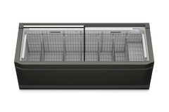 Изображение на продукта, Перспектива: Отпред, затворен, Фризерна ракла за супермаркет, Цвят на корпуса: сив