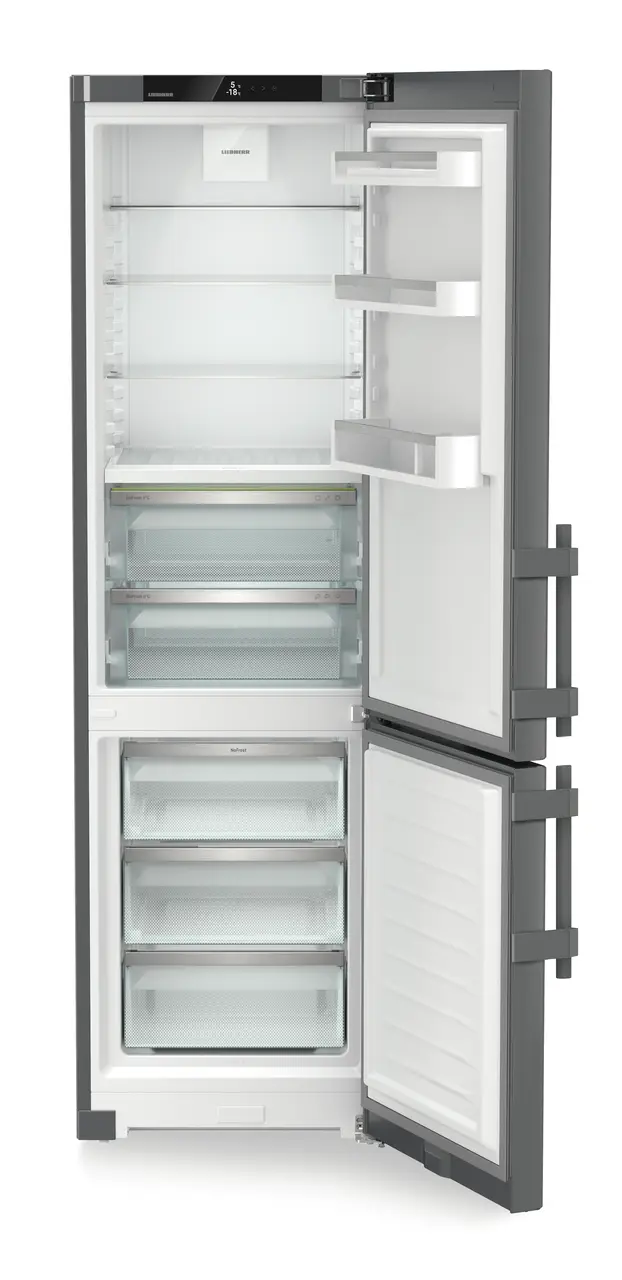 Obrázok produktu, Perspektíva: Spredu, spotrebič otvorený, prázdny, Kombinácia chladničky a mrazničky s BioFresh a NoFrost