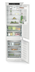 Product image, Perspective: straight open decorated, Combined refrigerator-freezer with BioFresh and NoFrost for integrated use