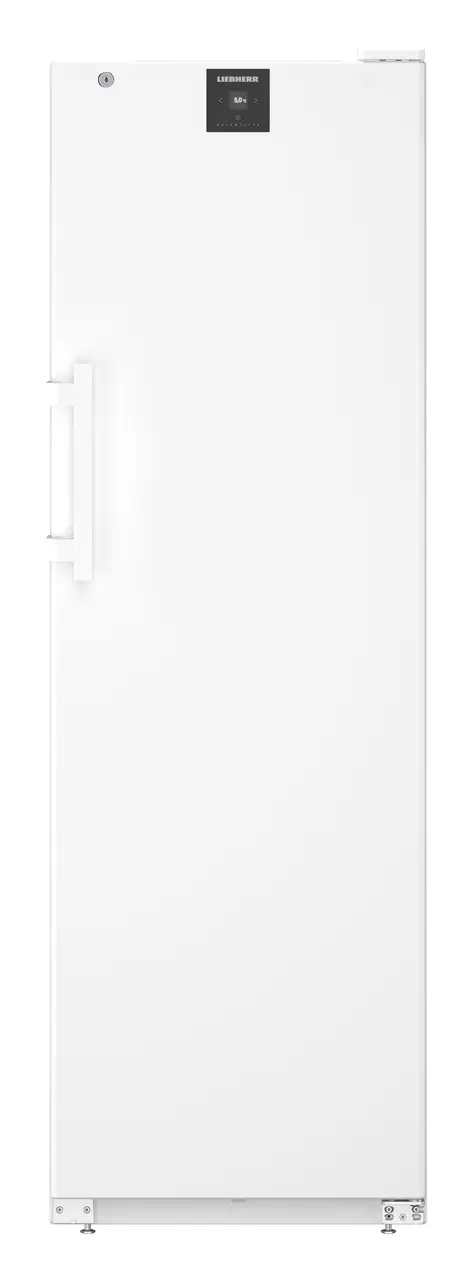 Produkt-Bild, Perspektive: gerade geschlossen leer, Laborkühlgerät mit Umluftkühlung, Gehäusefarbe: Weiß, Türfarbe: Weiß