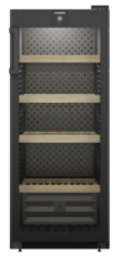 Product image, Perspective: straight closed empty, Wine storage cabinet, Casing colour: black, Door colour: black