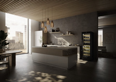 Product image, Perspective: milieu, Multi-temperature wine cabinet, Casing colour: BlackSteel, Door colour: BlackSteel