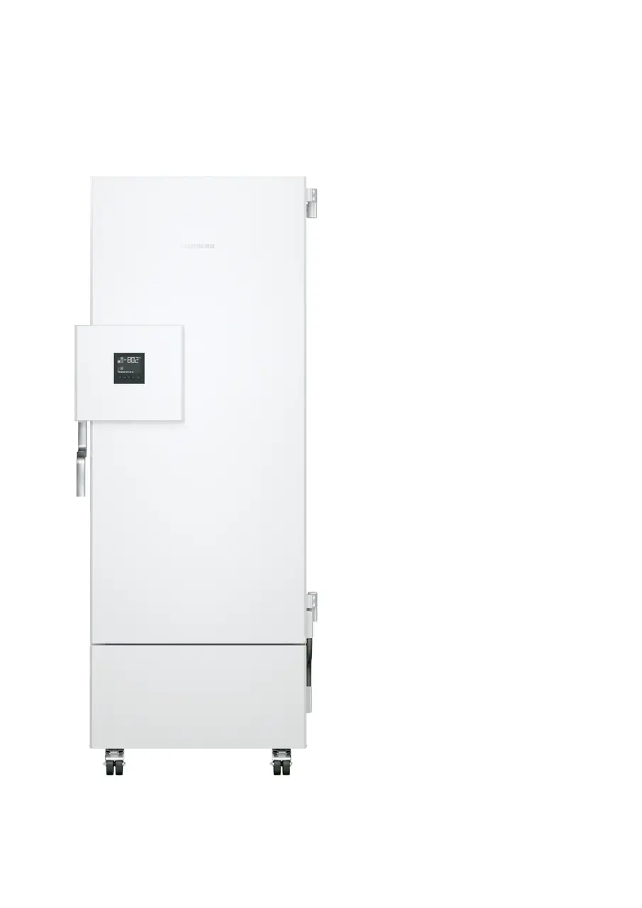 Obraz produktu, Perspektywa: Na wprost, zamknięte, puste, Laboratoryjna zamrażarka niskotemperaturowa, Kolor obudowy: Biała, Kolor drzwi: Biała