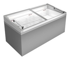 Image de produit, Perspective: Forme spéciale, Réfrigérateur-coffre et congélateur-coffre de supermarché, Couleur de l’habillage: blanc