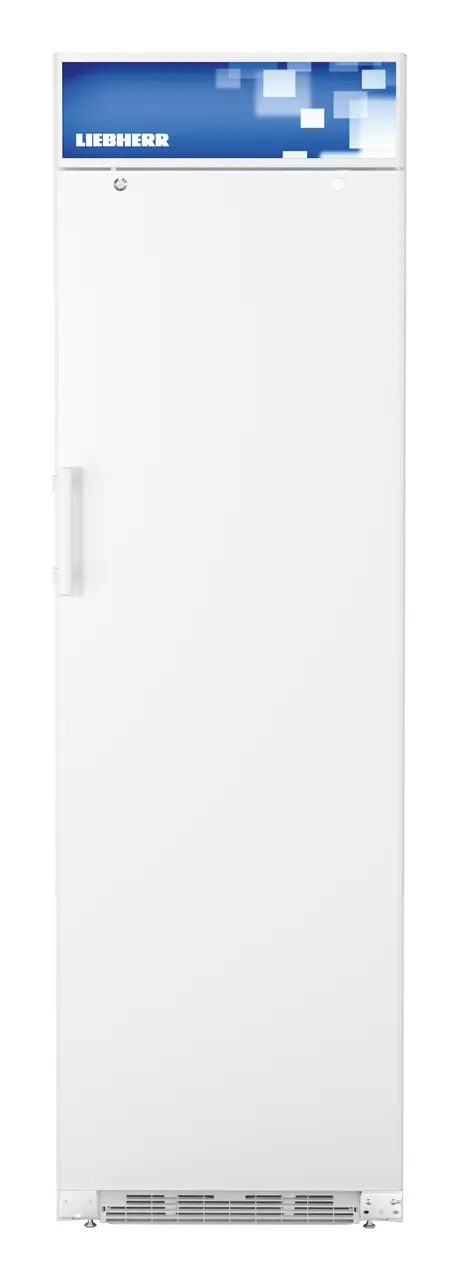 Изображение продукции, Перспектива: Прямо, с закрытой дверцей, без продуктов, Холодильник для торговых залов с циркуляционным воздушным охлаждением, Цвет корпуса: белый, Цвет дверцы: белый