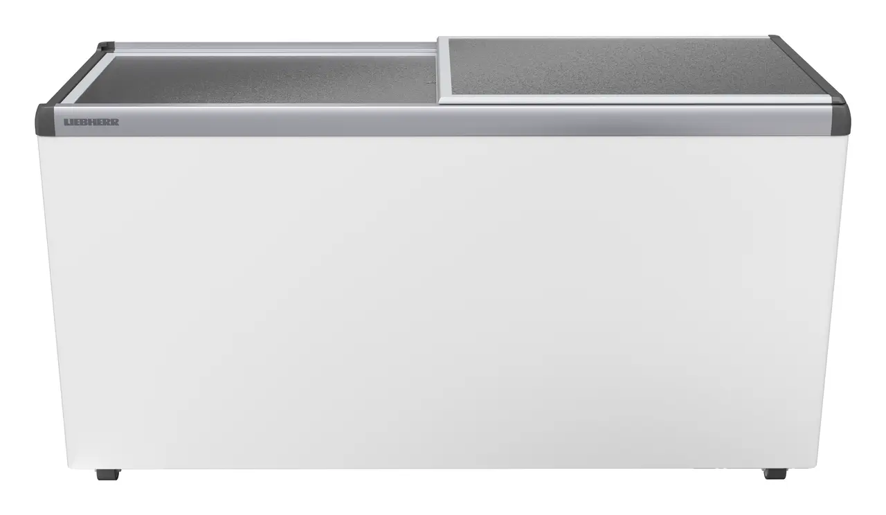 Produkt-Bild, Perspektive: gerade geschlossen, Eiscreme-Gefriertruhe, Gehäusefarbe: Weiß