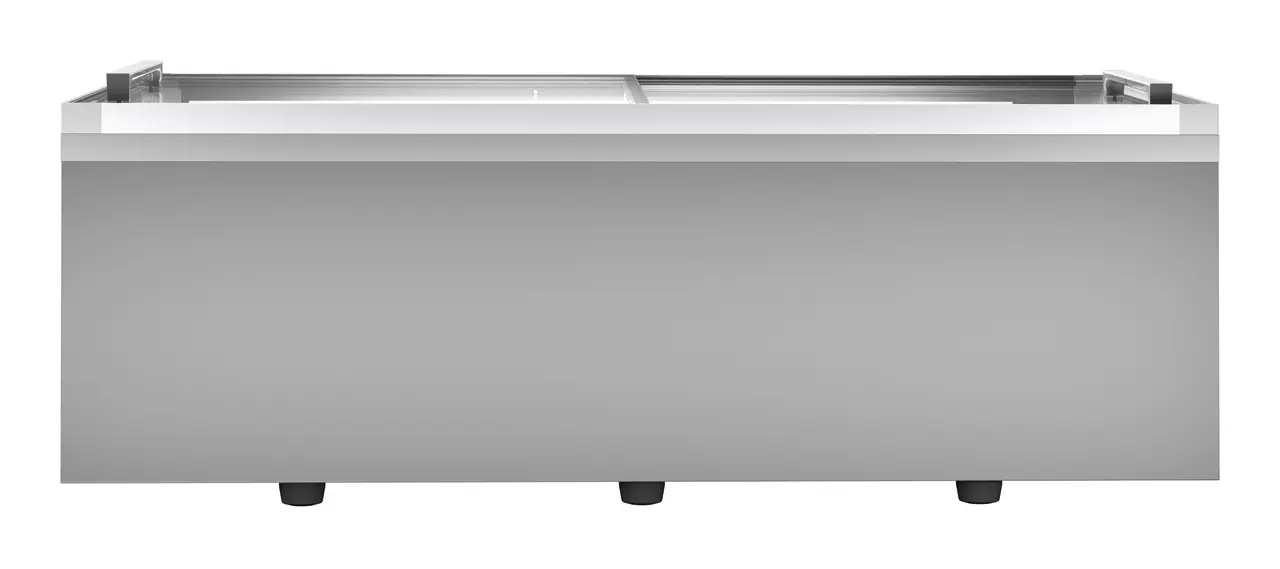 Image de produit, Perspective: Droit fermé vide, Congélateur-coffre de supermarché, Couleur de l’habillage: gris