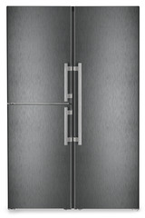 Product image, Perspective: straight closed, Side-by-Side combination, Casing colour: BlackSteel, Door colour: BlackSteel