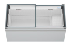 Изображение на продукта, Перспектива: Отпред, затворен, Фризерна ракла за супермаркет, Цвят на корпуса: сив