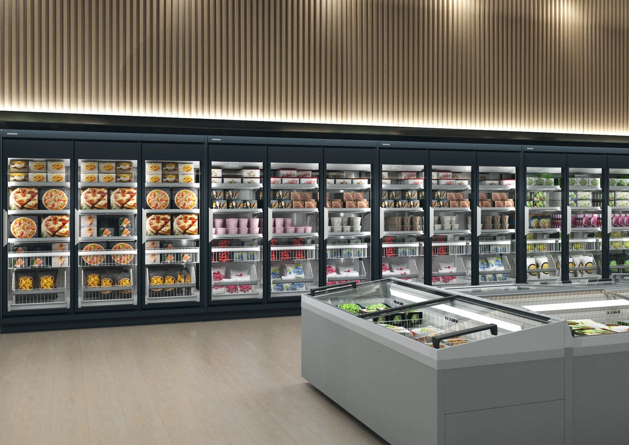 Immagine del prodotto, Prospettiva: Ambiente, Congelatore per supermercati, Colore della struttura: grigio