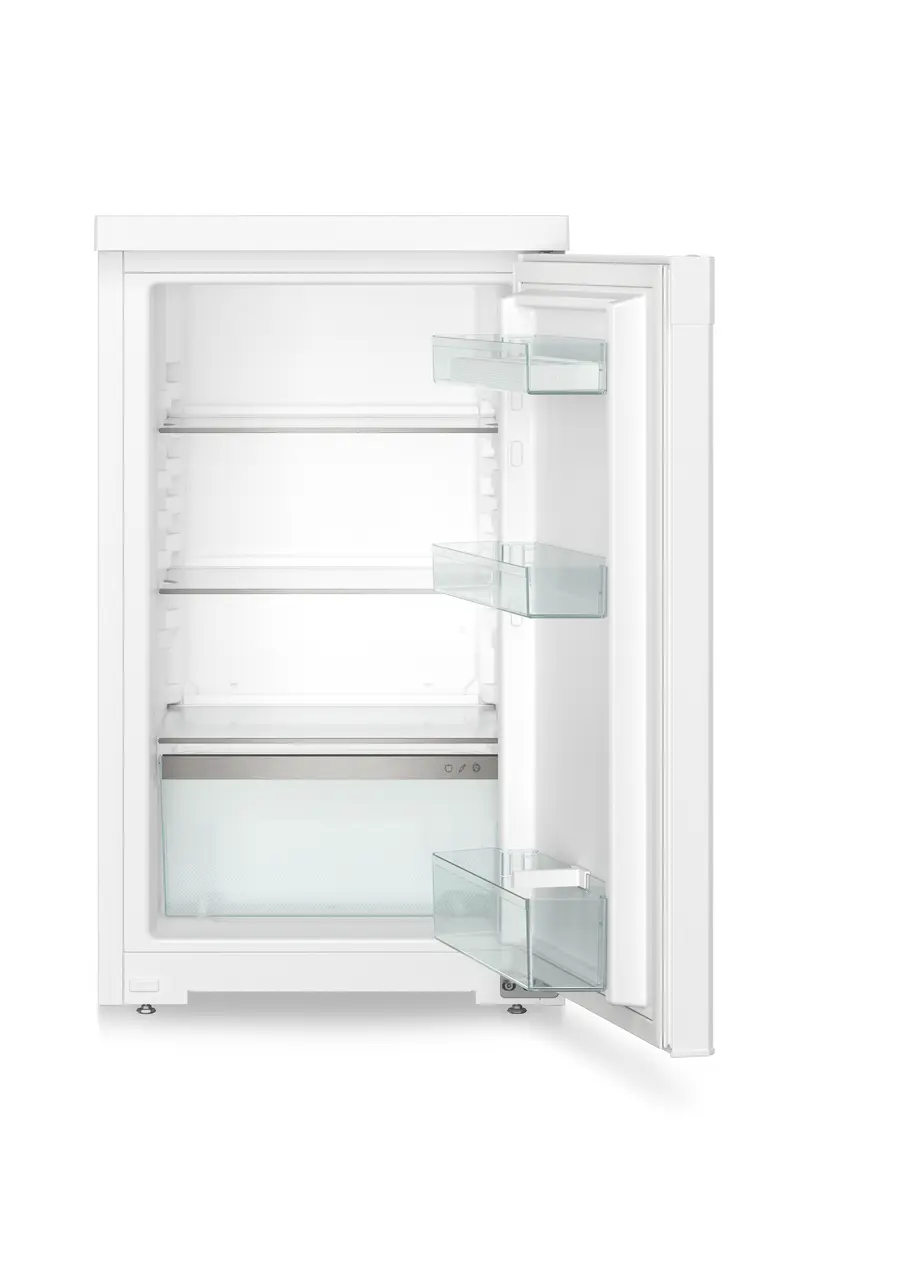 Product image, Perspective: straight open empty, Table top refrigerator, Casing colour: white, Door colour: white