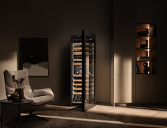 Product image, Perspective: milieu, Multi-temperature wine cabinet, Casing colour: black, Door colour: GlassBlack