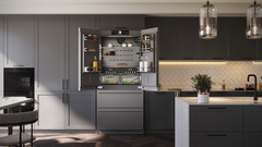 Product image, Perspective: milieu, Fridge-freezer with BioFresh and NoFrost, Casing colour: stainless steel, Door colour: stainless steel