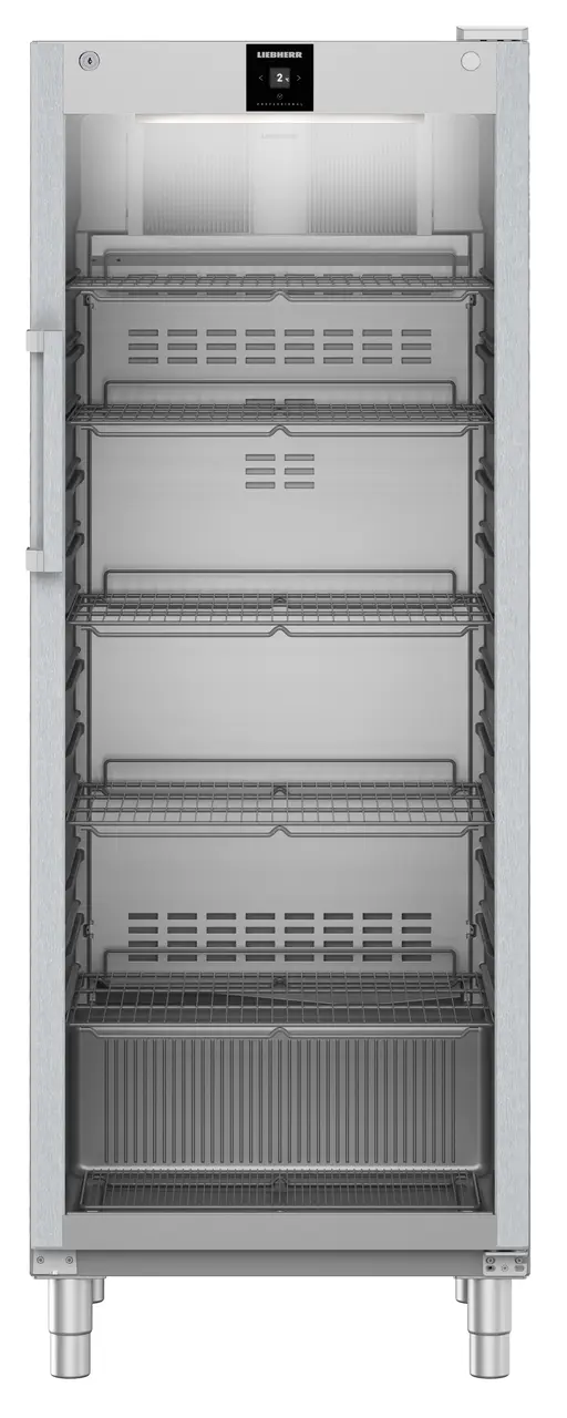 Product image, Perspective: straight closed empty, Forced-air refrigerator, Casing colour: stainless steel, Door colour: stainless steel