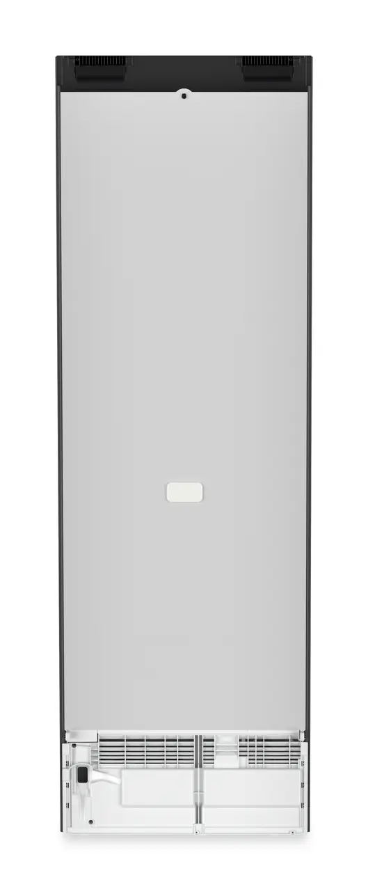Product image, Perspective: back side, Freestanding fridge with EasyFresh, Casing colour: black, Door colour: BlackSteel