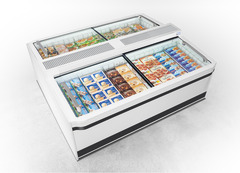 Image de produit, Perspective: Forme spéciale, Congélateur-coffre de supermarché, Couleur de l’habillage: blanc