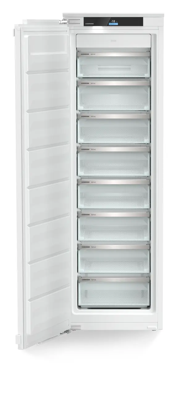 Produkt-Bild, Perspektive: gerade offen leer, Integrierbarer Gefrierschrank mit NoFrost