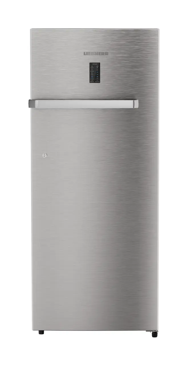 Product image, Perspective: straight closed, Single-door refrigerator 222 l in 4 star with iCoolTouch UI, Casing colour: grey, Door colour: Stainless Steel