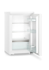 Product image, Perspective: oblique open empty, Table top refrigerator, Casing colour: white, Door colour: white